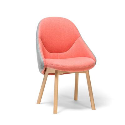 新款布艺Alba chair北欧现代时尚个性单人实木休闲椅酒吧餐椅