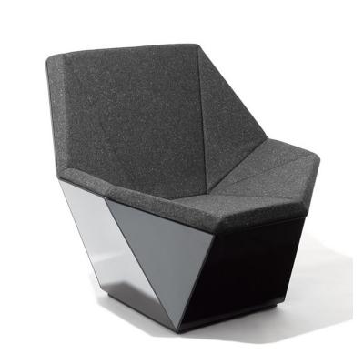 玻璃钢钻石休闲布艺椅菱形靠背样板房椅商务躺椅家居家具定制