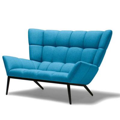 肌肉稻壳双人位Tuulla Sofa Chair实木金属布艺休闲沙发方块椅公共区域