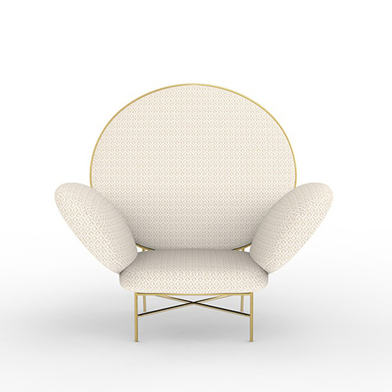 五金脚架单人椅Stoy armchair 现代时尚会所样板房设计休闲椅