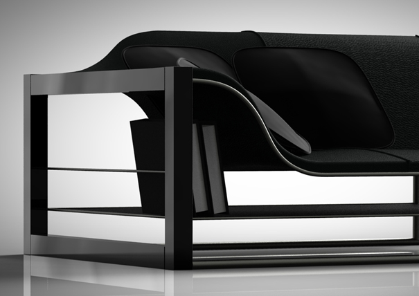 玻璃钢异型休闲躺Bucefalo Sofa 椅酒店设计家具by Italian designer Emanuele Canova