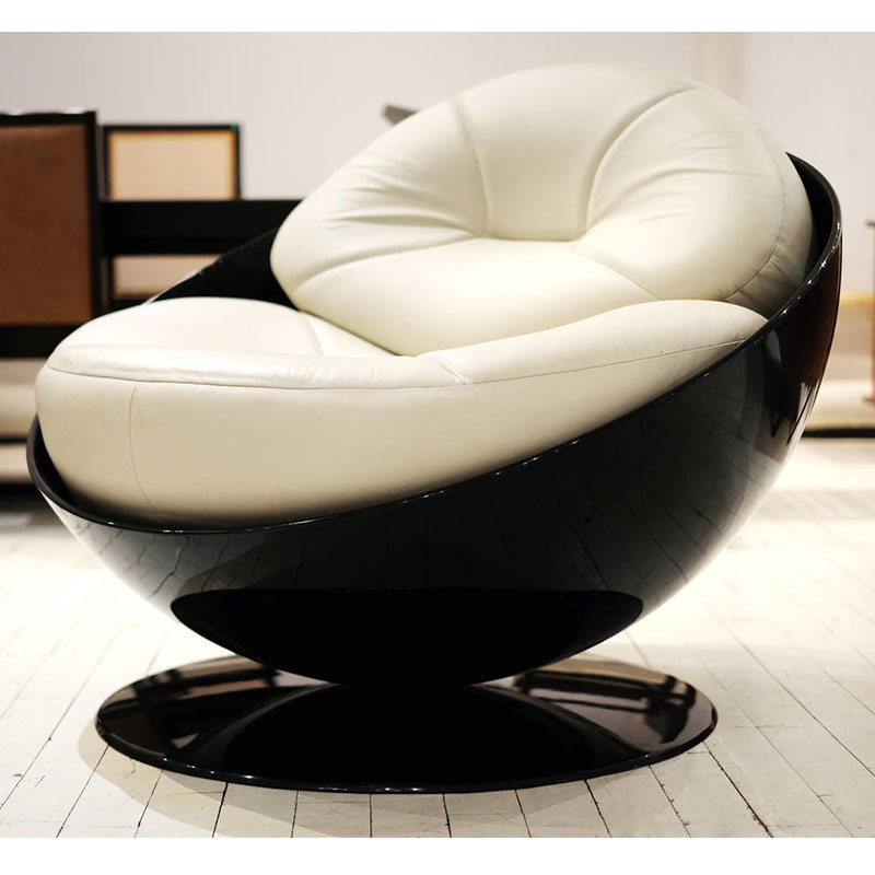 球形碗椅Esfera Armchair by Etel  圆皮椅 地球椅创意休闲椅蛋椅