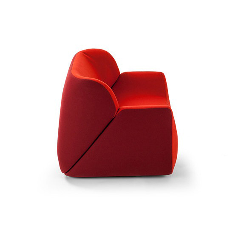 红色莱昂纳多沙发Rossano阿拉丁扶手椅北欧时尚小户型沙发 时尚简约