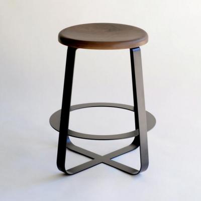 北欧简约圆凳吧椅 Primi counter stool中式样板房设计感五金实木面简约椅