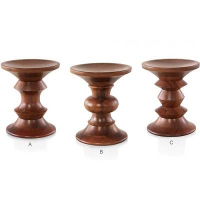 Eames Walnut Stool 伊姆斯胡桃木凳休闲圆几圆凳全实木边几角几