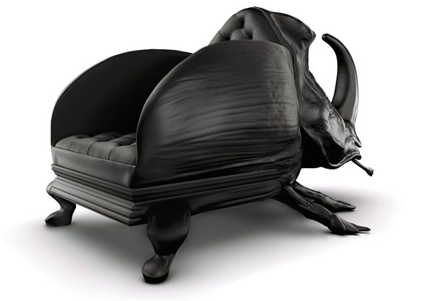 Maximo Riera动物系列 玻璃钢甲壳虫椅 甲壳虫沙发 甲壳虫雕塑