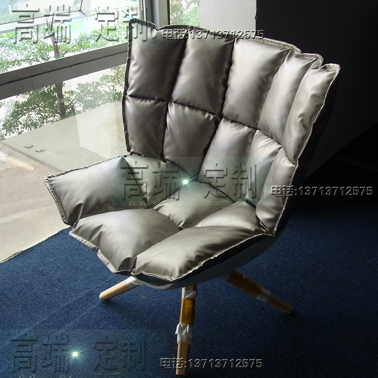 实物稻壳椅 肌肉椅 玻璃钢休闲椅时尚设计师椅北欧休闲椅北欧美简约