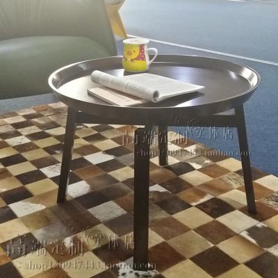 实物木制圆盘创意边几稻壳茶几客厅现货酒吧店样品房餐厅规定可定制