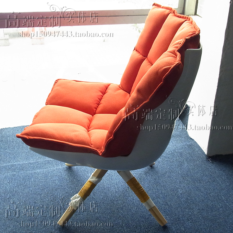 实物 稻壳田椅肌肉椅玻璃钢休闲椅家具个性定制实物实物现货北欧美设计