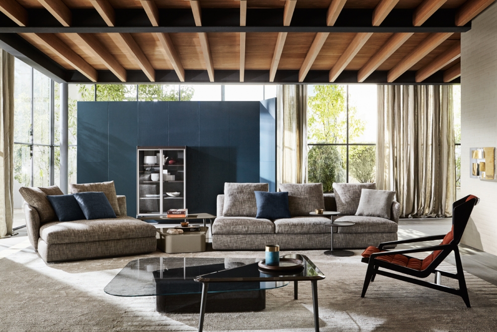 面料规格颜色可定制 高端家具【Molteni&C】Sloane 沙发 进口家具