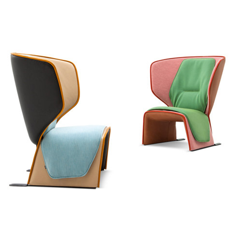 颜色面料可定制 北欧设计师创意休闲椅北欧高背休闲椅 爱情椅