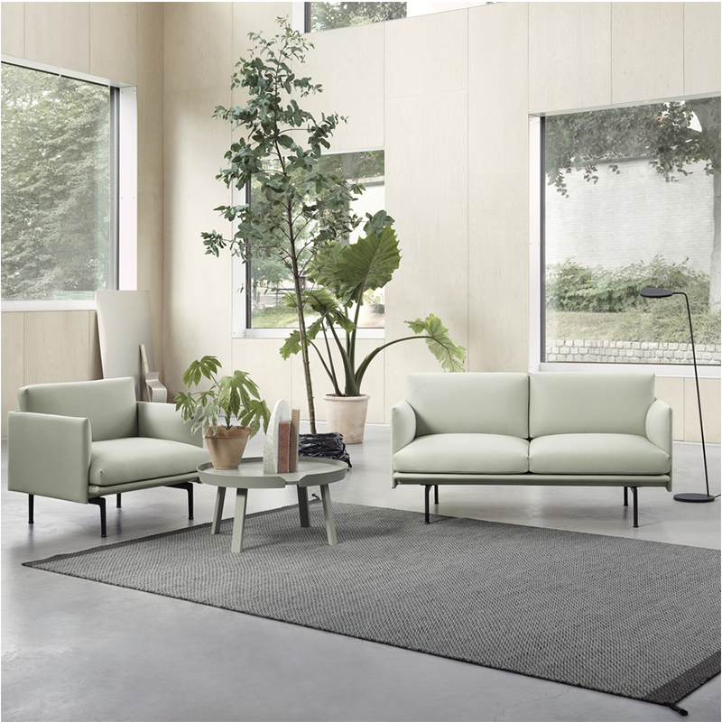 丹麦设计师网红双人沙发 三人位简约现代办公室沙发 接待会客沙发商务休闲沙发