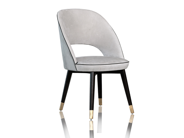 意大利品牌家具 经典设计师休闲餐椅个性实木创意椅子 五金包脚电镀