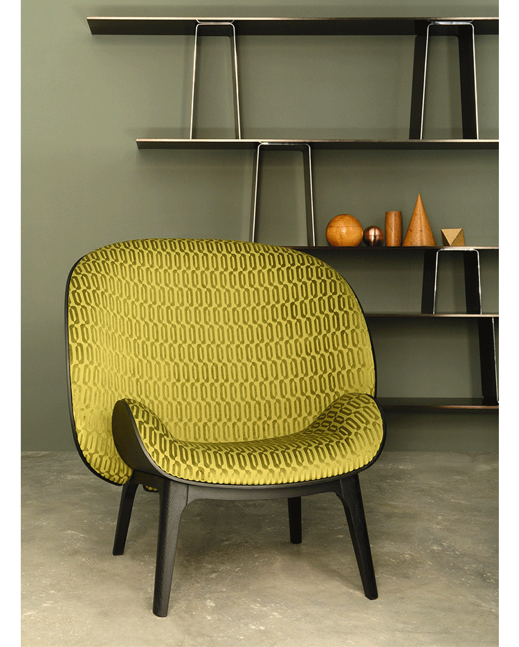 perrouin创意设计师双壳椅 hug armchair拥抱扶手椅 布艺矮脚休闲椅