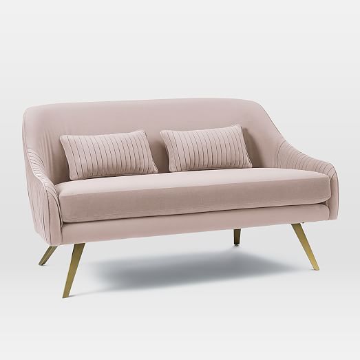 双人位简洁不锈钢沙发 West Elm Roar Rabbit Swivel SOFA 设计师工程项目接待休闲沙发