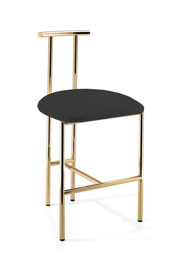 国际大师设计家具网 Dwba vanity bar stool  不锈钢电镀高脚酒吧椅 前台 酒店餐厅椅