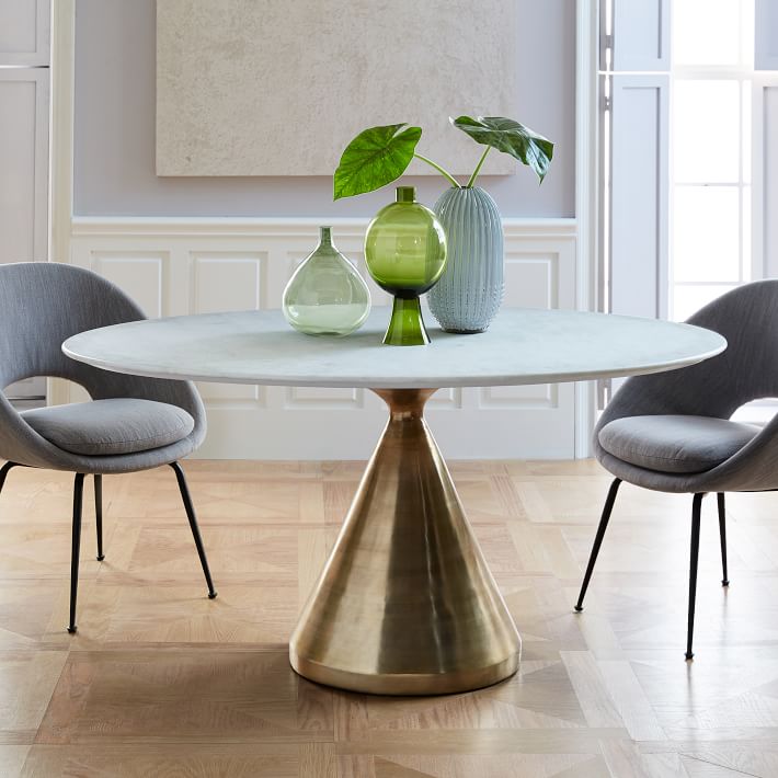 餐桌 Silhouette Pedestal Dining Table - Oval 剪影台座餐桌-椭圆形 餐厅茶几办公室洽谈桌