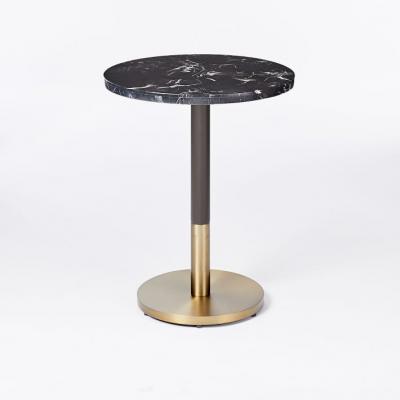 黑色大理石圆小酒馆桌子大小茶几边几角几 Black Marble Round Bistro Table - Small Large