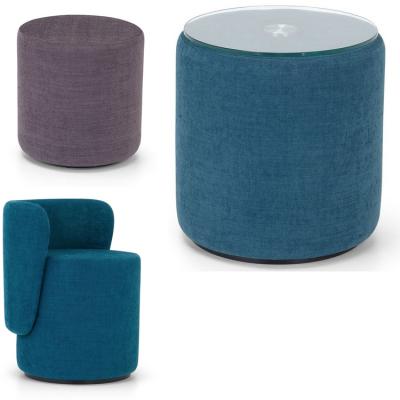 茶几椅子凳子墩榻Adrenalina BOLL Upholstered fabric pouf  by Simone Micheli