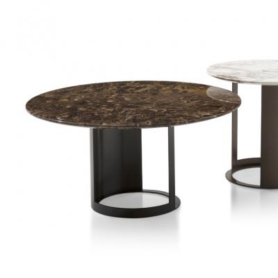 五金大理石茶几Bodema CI  Round marble coffee table by Carlotta Manzoni