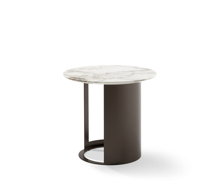 五金大理石茶几Bodema CI  Round marble coffee table by Carlotta Manzoni