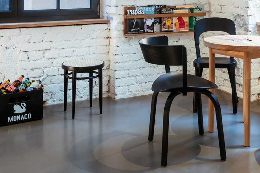 吧椅餐椅圈踩脚踏五金实木 中式204 RH High barstool  Gebrüder Thonet