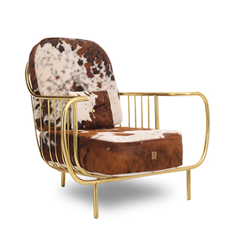 葡萄牙贝萨Liberty Armchair自由高背扶手椅 复古鸟五金软包家具沙发椅