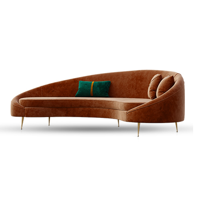 轻奢圆弧形沙发 简约创意设计酒店 室内设计师异形沙发 别墅会议沙发