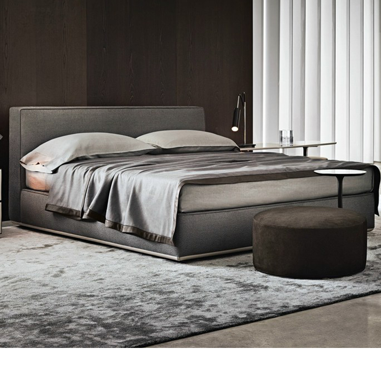 意大利Minotti 不锈钢拉丝底框 线条美家具 布艺沙发床铺 颜色可定制家具家用商用床铺