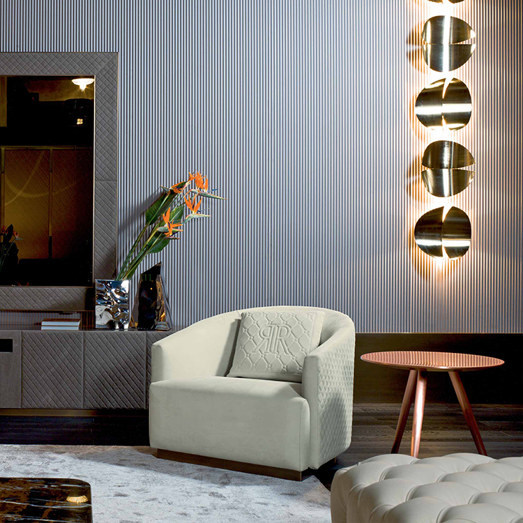 意大利RUGIANO休闲椅单人沙发椅系列  不锈钢 布艺真皮皮革定制沙发