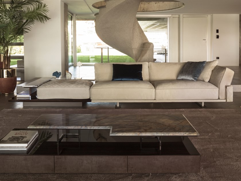 意大利品牌Longhi 设计师 Giuseppe Viganò 2019年沙发系列 不锈钢电镀五金软包硬包 实木三人四人 多人沙发组合沙发
