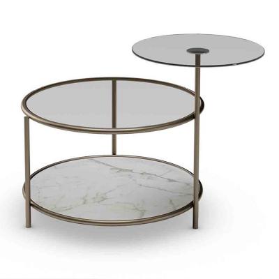 意大利设计师 Reflex  EGEO Tea table  Gianmarco Codato, Luciano Trevisiol  埃戈茶几不锈钢无指纹技术钢化玻璃