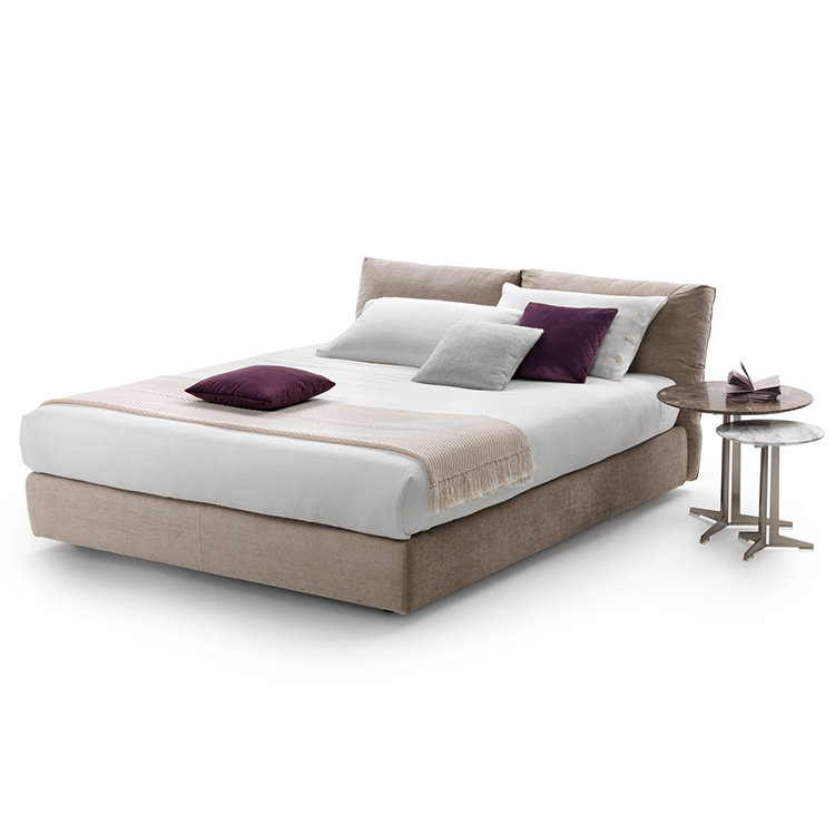 2019年新品 意大利 Flexform NEWBRIDGE SOFT Bed Designer Carlo Colombo 布艺沙发床铺