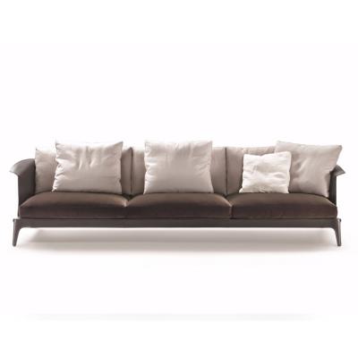 马鞍皮双人三人沙发椅 意大利 Flexform Isabel sofa 硬皮沙发Carlo Colombo