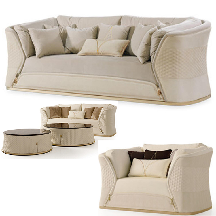 意大利Turri​ sofa  by Andrea Bonini 单人双人多人沙发茶几边几轻奢全软包大理石不锈钢茶几边几