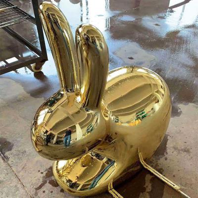 现货实物拍照照片 装饰兔子新款玻璃钢家居 电镀金银铜色乔凡诺尼 凯波兔金属