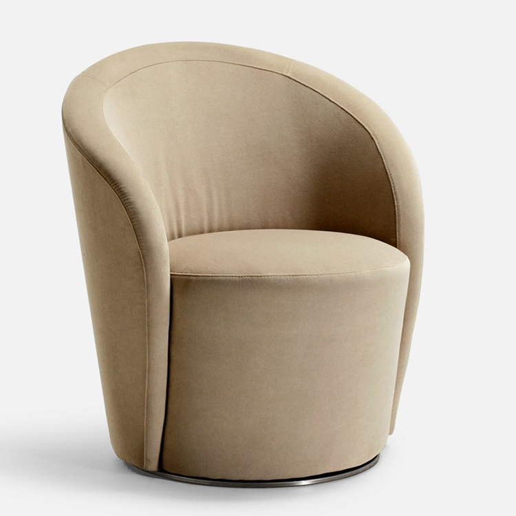 意大利 La Cividina Fulvio Bulfoni SPEAK EASY 圆形圆柱半不锈钢沙发休闲椅