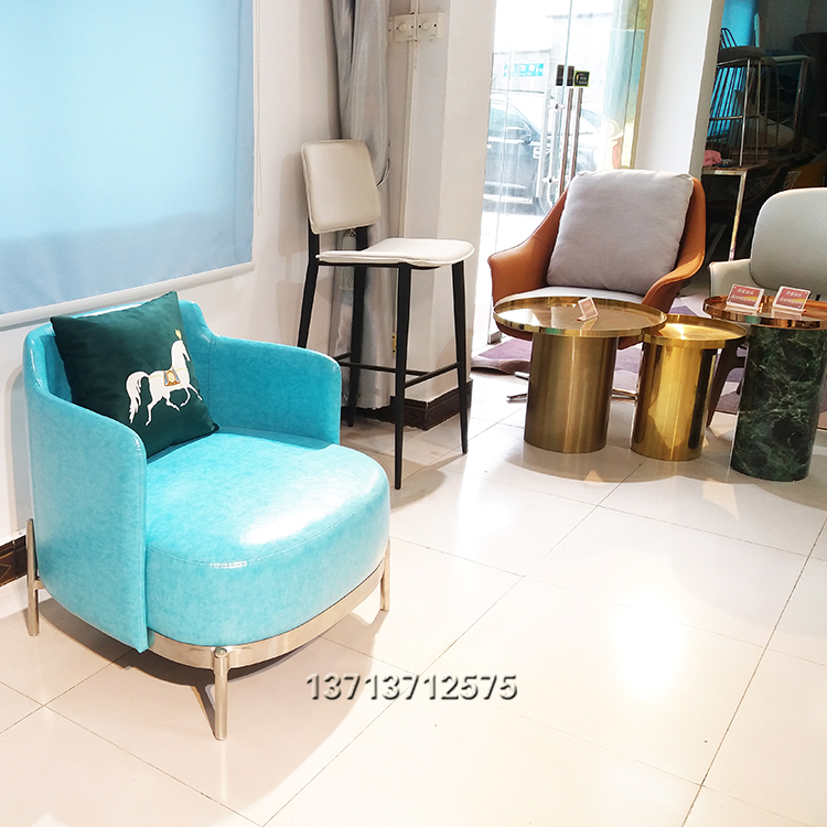 意大利设计师 米洛提轻奢极简约沙发椅现代布艺商用家用 酒店会所