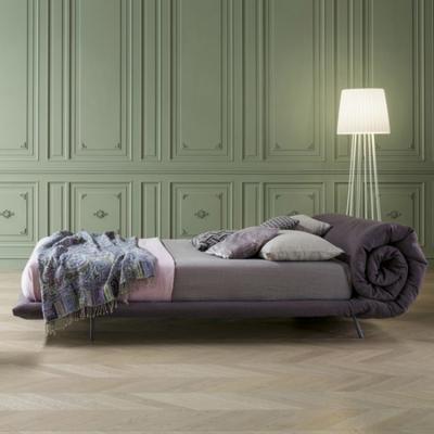 意大利设计师Alessandro Busana Bonaldo床铺 毛毯棉被圈床 细麻粗麻粉色紫色软床