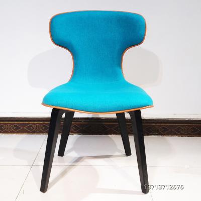 罗伯托设计师蒙特拉椅时尚前沿 皮质创意书椅电脑椅 布艺双色餐椅Roberto Lazzeroni