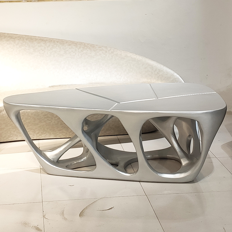 意大利设计 扎哈. 哈迪德异形茶几 大师品质玻璃钢定制 酒店样板