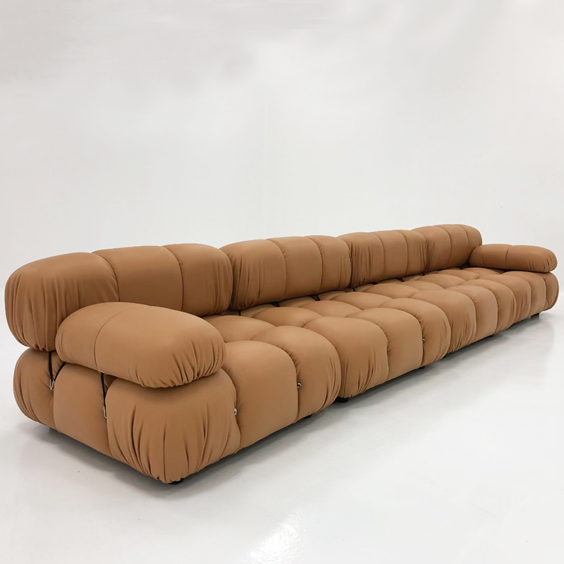 2021年 新款实物意大利家具B&B同款 现代简约拉扣自由组合创意 变色龙多人位沙发