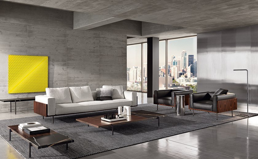2022年新款意大利米诺蒂库格设计巴西利亚sofa沙发 实木五金软包意式极家具