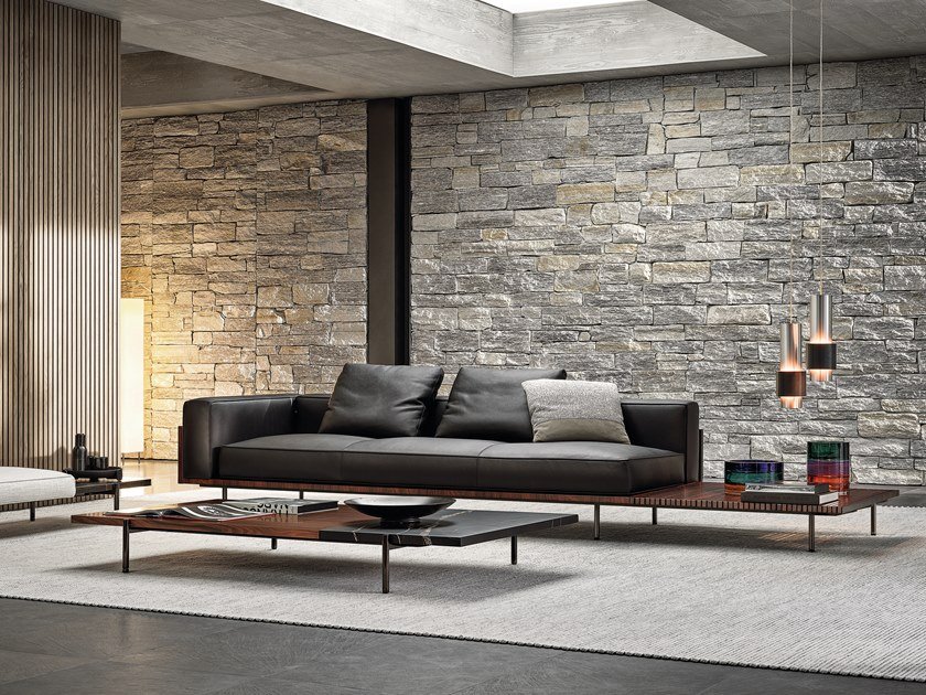 2022年新款意大利米诺蒂库格设计巴西利亚sofa沙发 实木五金软包意式极简家具茶几组合