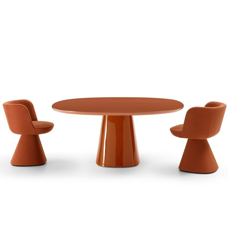 2022年新款意大利莫妮卡聪明椅玻璃钢软包布艺皮质 轻奢金色餐椅