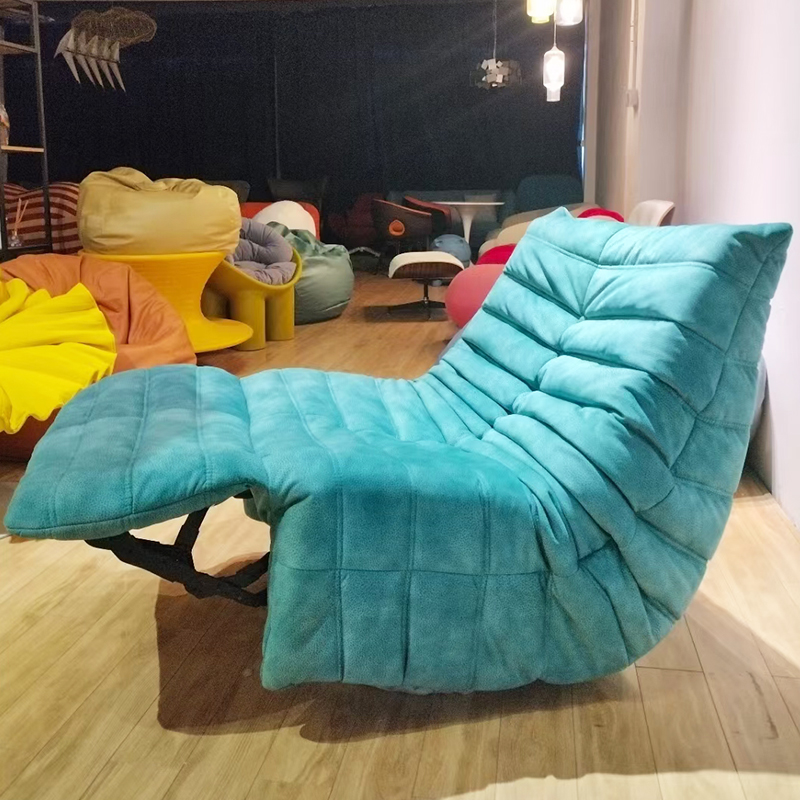 意大利多哥写意空间单人沙发多人沙发意式极简毛毛虫座椅设计师躺椅