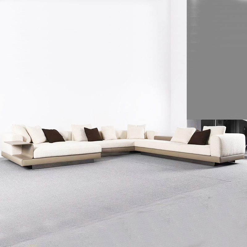 2022年实物 意大利米洛提极简康纳利沙发新中式沙发茶几组合一体 全软包家具