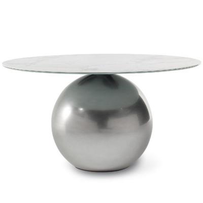 2022年新款意大利桌子 博纳尔多马戏团餐桌 球体桌 茶几 五金不锈钢实木大理石圆桌