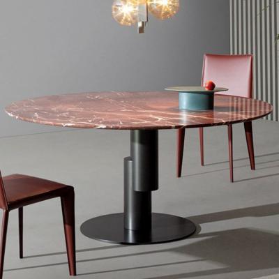 2022年新款意大利桌子 博纳尔多因内斯蒂桌子餐桌 茶几 五金不锈钢实木大理石圆桌