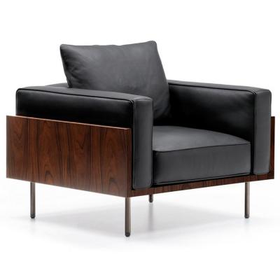 2022年新款意大利米诺蒂库格设计巴西利亚armchair sofa 扶手休闲沙发椅单人位 实木五金软包意式极简家具茶几组合